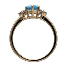 Load image into Gallery viewer, New 9ct Gold Diamond &amp; Blue Topaz Set Ring
