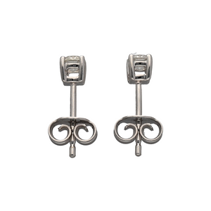 New 9ct White Gold & Diamond Set Stud Earrings