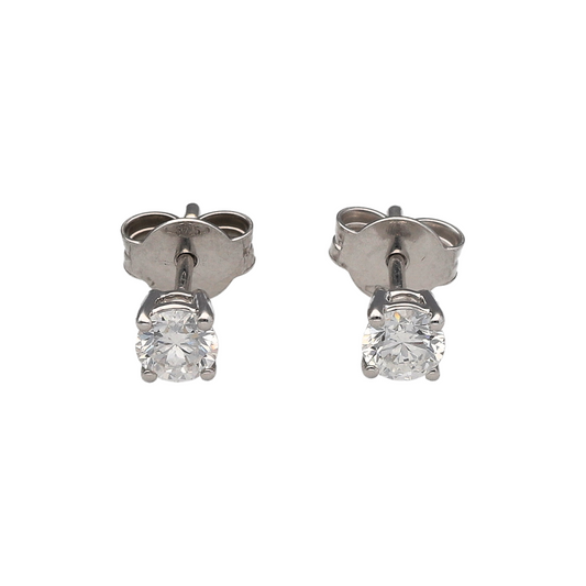 Bring refined sparkle and timeless elegance to your collection with these new 9ct white gold diamond stud earrings—a classic pair with impressive brilliance.

Design: Each earring is claw-set with a brilliant-cut diamond, together totalling approximately 0.51ct–0.55ct, creating a radiant and eye-catching look.
Material: Made from 9-carat white gold, the polished finish enhances the fire and brilliance of the diamonds while adding modern appeal.
