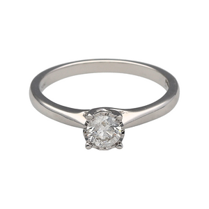 New 9ct White Gold & Diamond Set Solitaire Ring