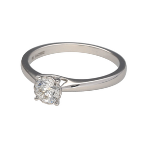 New 9ct White Gold & Diamond Set Solitaire Ring in size N. The ring contains a real natural diamond which is 0.50ct but looks like 1ct due to the setting. The diamond is approximate clarity Si and colour G - H