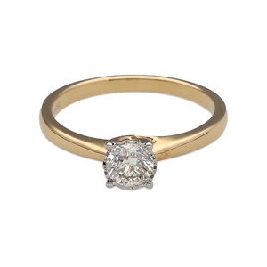 New 9ct Gold & Diamond Set Solitaire Ring