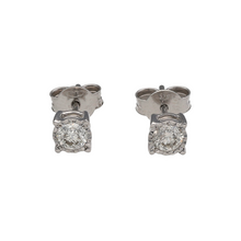 Load image into Gallery viewer, New 9ct Yellow Gold &amp; Diamond Set Stud Earrings. The earrings contain real natural diamonds which are 0.51ct but look like 1ct in the total set of earrings. The diamonds are each approximate clarity Si and colour G - H

