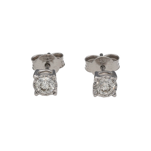 New 9ct Yellow Gold & Diamond Set Stud Earrings. The earrings contain real natural diamonds which are 0.51ct but look like 1ct in the total set of earrings. The diamonds are each approximate clarity Si and colour G - H
