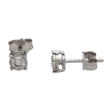 Load image into Gallery viewer, New 9ct White Gold &amp; Diamond Set Stud Earrings
