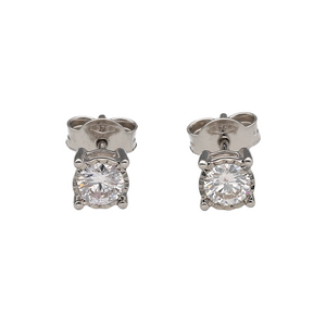 New 9ct Yellow Gold & Diamond Set Stud Earrings. The earrings contain real natural diamonds which are 0.62ct but look like 1.25ct in the total set of earrings. The diamonds are each approximate clarity Si and colour G - H