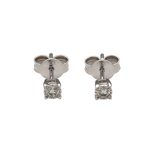 New 9ct Yellow Gold & Diamond Set Stud Earrings. The earrings contain real natural diamonds which are 0.12ct but look like 0.25ct in the total set of earrings. The diamonds are each approximate clarity Si and colour G - H