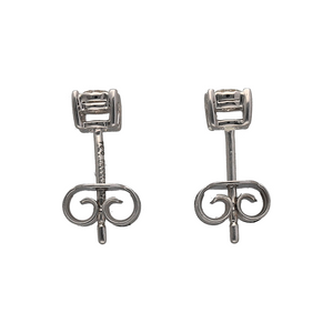 New 9ct White Gold & Diamond Set Stud Earrings