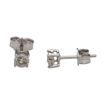 Load image into Gallery viewer, New 9ct White Gold &amp; Diamond Set Stud Earrings
