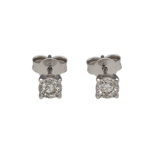 Load image into Gallery viewer, New 9ct Yellow Gold &amp; Diamond Set Stud Earrings. The earrings contain real natural diamonds which are 0.42ct but look like 0.75ct in the total set of earrings. The diamonds are each approximate clarity Si and colour G - H
