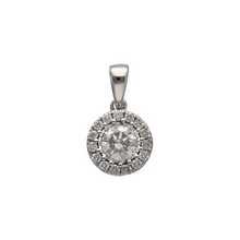 Load image into Gallery viewer, New 9ct White Gold &amp; Diamond Halo Set Pendant
