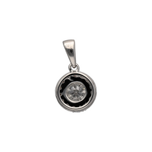 Load image into Gallery viewer, New 9ct White Gold &amp; Diamond Halo Set Pendant. The pendant contains real natural diamonds which contains 0.55ct of diamond content in total. The diamonds are approximate clarity Si and colour I - K
