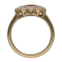 Load image into Gallery viewer, New 9ct Gold Diamond &amp; Ruby Set Cluster Ring
