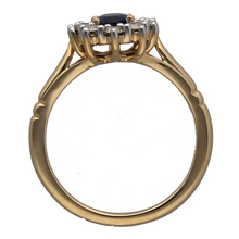Load image into Gallery viewer, New 9ct Gold Diamond &amp; Sapphire Set Cluster Ring
