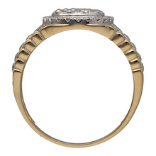 Load image into Gallery viewer, New 9ct Gold &amp; Diamond Set Watch Bracelet Style Ring
