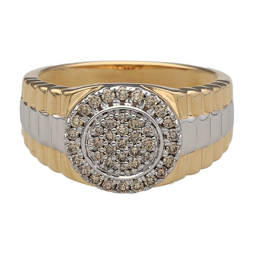 New 9ct Gold & Diamond Set Watch Bracelet Style Ring