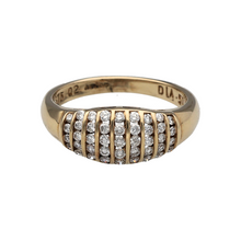 Load image into Gallery viewer, New 9ct Gold &amp; 0.50ct Diamond Cluster Wide Band Ring
