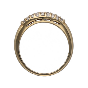 New 9ct Gold & 0.50ct Diamond Cluster Wide Band Ring
