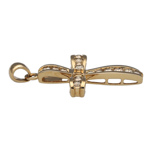 New 9ct Gold & 1ct Diamond Set Cross Pendant