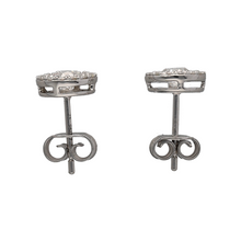 Load image into Gallery viewer, New 9ct White Gold &amp; Diamond Set Halo Stud Earrings
