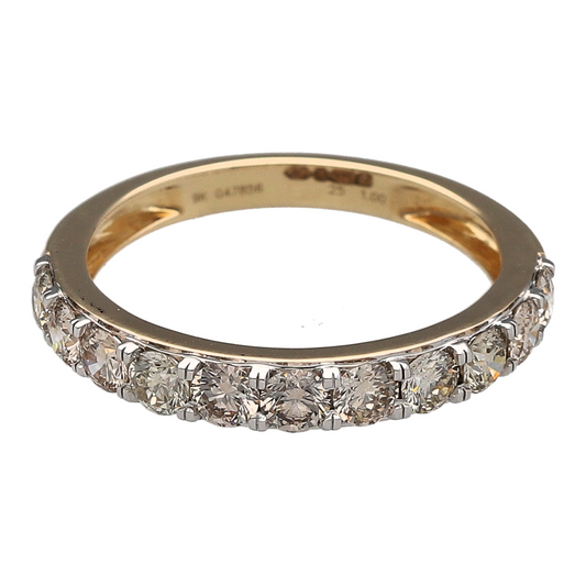 New 9ct Gold & Diamond Set Band Ring