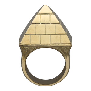 New 9ct Gold Pyramid Ring 62 grams