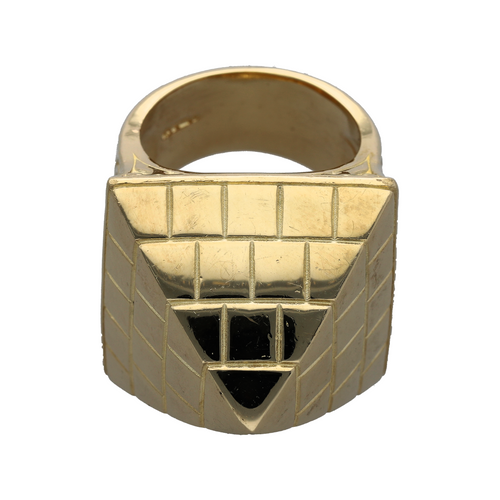 New 9ct Gold Pyramid Ring