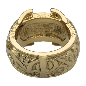 New 9ct Gold Double Buckle Ring
