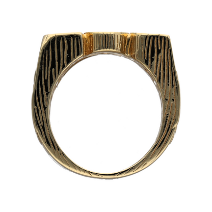 New 9ct Gold & Cubic Zirconia Set Dad Ring