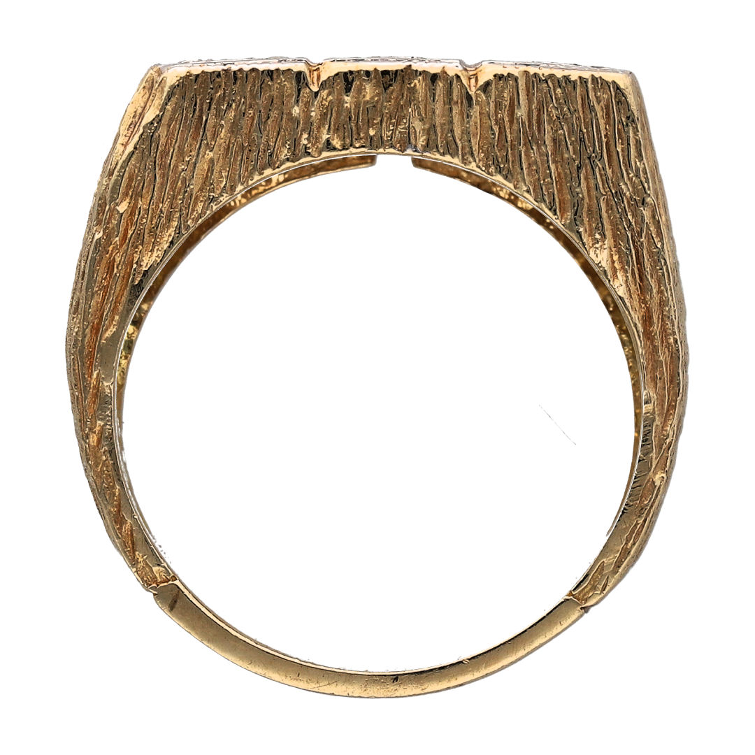 New 9ct Gold & Cubic Zirconia Set Dad Ring