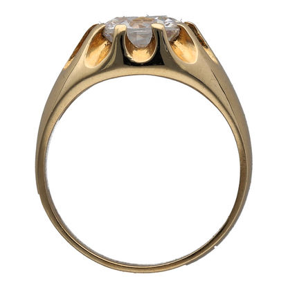 New 9ct Gold & Cubic Zirconia Set Signet Ring