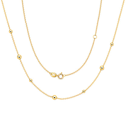 9ct Gold Ball Link 18" Necklace