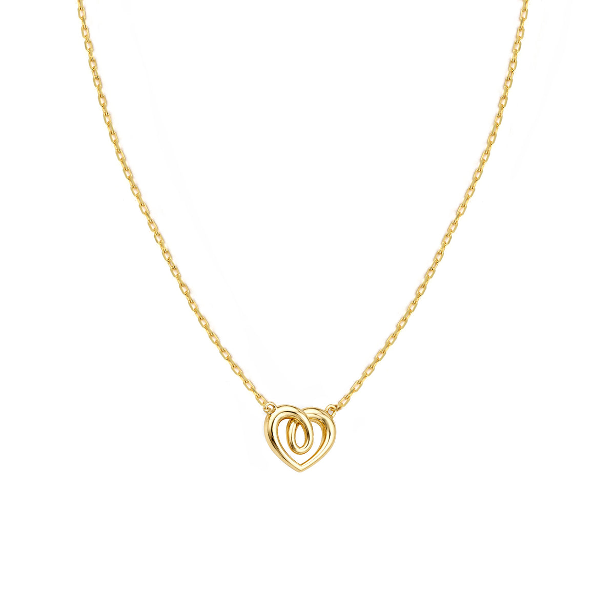 9ct Gold Heart 16" - 18" Necklace