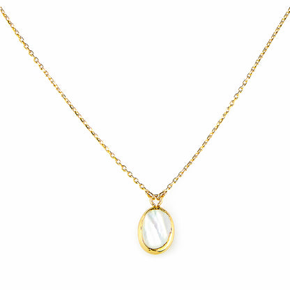 9ct Gold & Mother of Pearl 16" - 18" Necklace