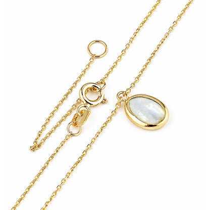 9ct Gold & Mother of Pearl 16" - 18" Necklace