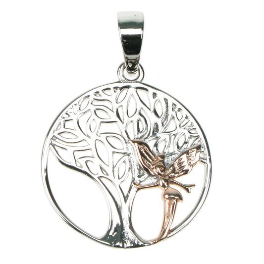 925 Silver Tree of Life Fairy 18" Necklace