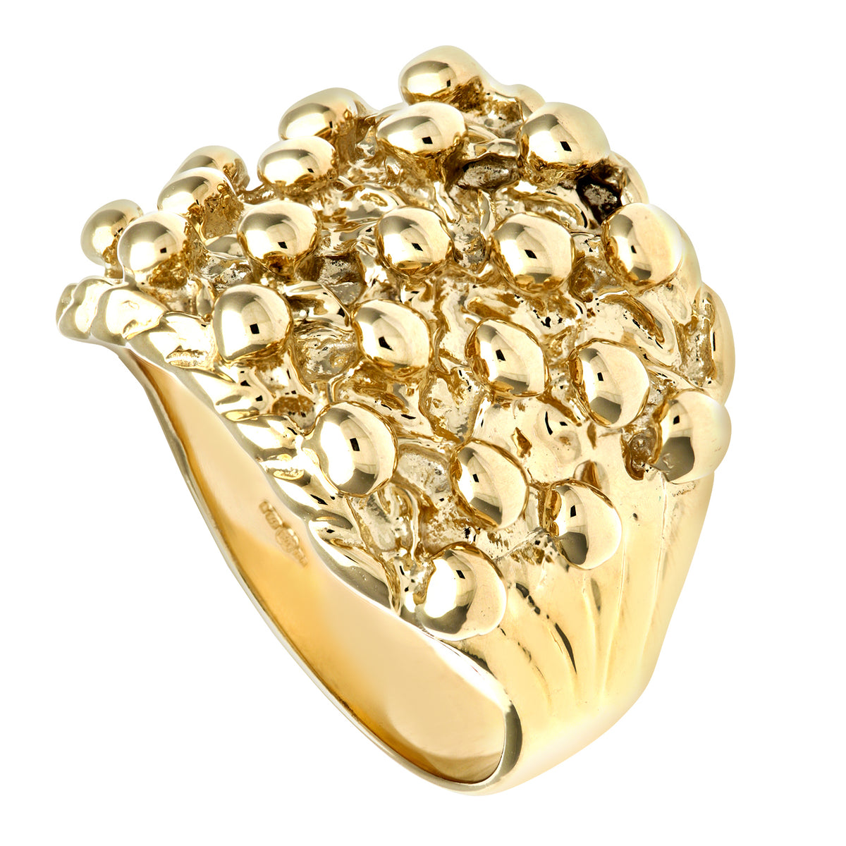 9ct Gold Five Row Keeper Ring
