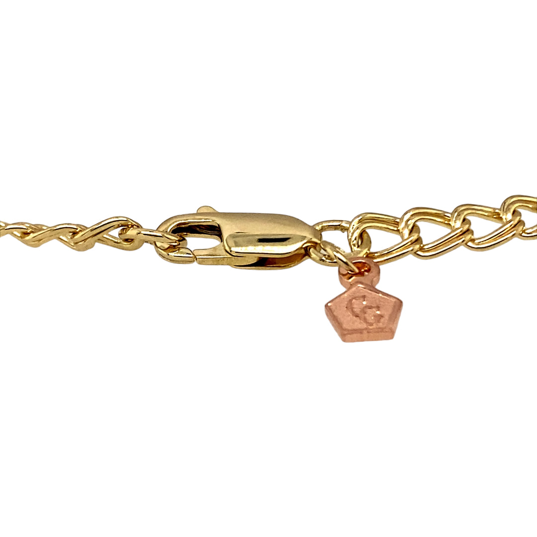 9ct Gold Clogau 7.5" Curb Charm Bracelet