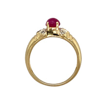 Load image into Gallery viewer, 9ct Gold Diamond &amp; Pink Stone Set Ring
