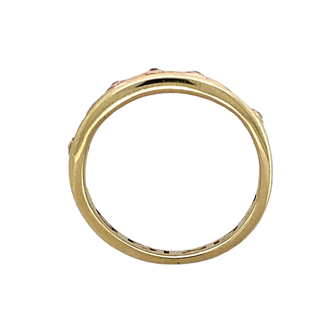 9ct Gold & Diamond Set Clogau Cariad Band Ring