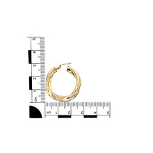 Load image into Gallery viewer, 9ct Gold Twist Hoop Creole Earrings
