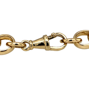 New 9ct Yellow Gold 8" Engraved Belcher Bracelet with the weight 22.70 grams. The link are 9mm width and are alternating in plain and patterned