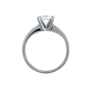 14ct White Gold & Cubic Zirconia Solitaire Ring
