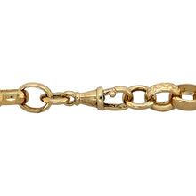 Load image into Gallery viewer, New 9ct Yellow Gold 26&quot; Engraved Belcher Chain with the weight 74.90 grams. The link are 9mm width and are alternating in plain and patterned
