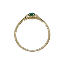 Load image into Gallery viewer, 9ct Gold Green Stone &amp; Cubic Zirconia Set Cluster Ring
