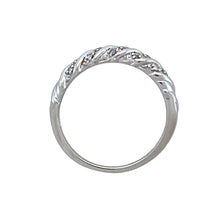 Load image into Gallery viewer, 9ct White Gold &amp; Diamond Set Twist Band Ring
