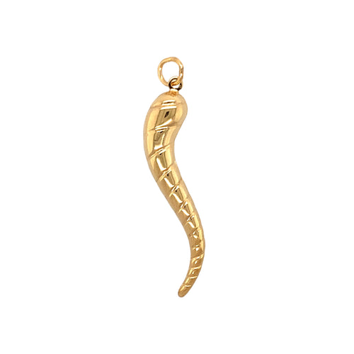New 9ct Gold Patterned Horn of Life Pendant