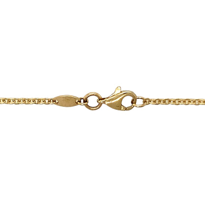 New 9ct Yellow Gold & Circle Cubic Zirconia Set 18" Necklace with the weight 3.90 grams. The five cubic zirconia stones are each 4mm diameter 