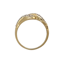 Load image into Gallery viewer, 14ct Gold &amp; Diamond Set Wavey Band Ring
