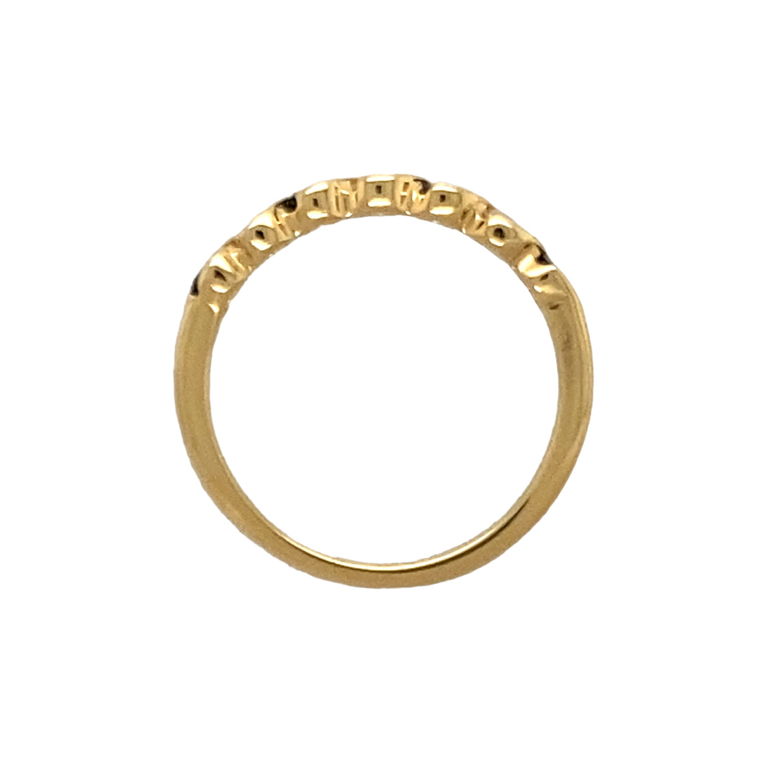 18ct Gold Diamond & Sapphire Set Band Ring